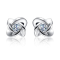Princess Cut Diamond 925 Silver Stud Earrings Jewelry for Women
